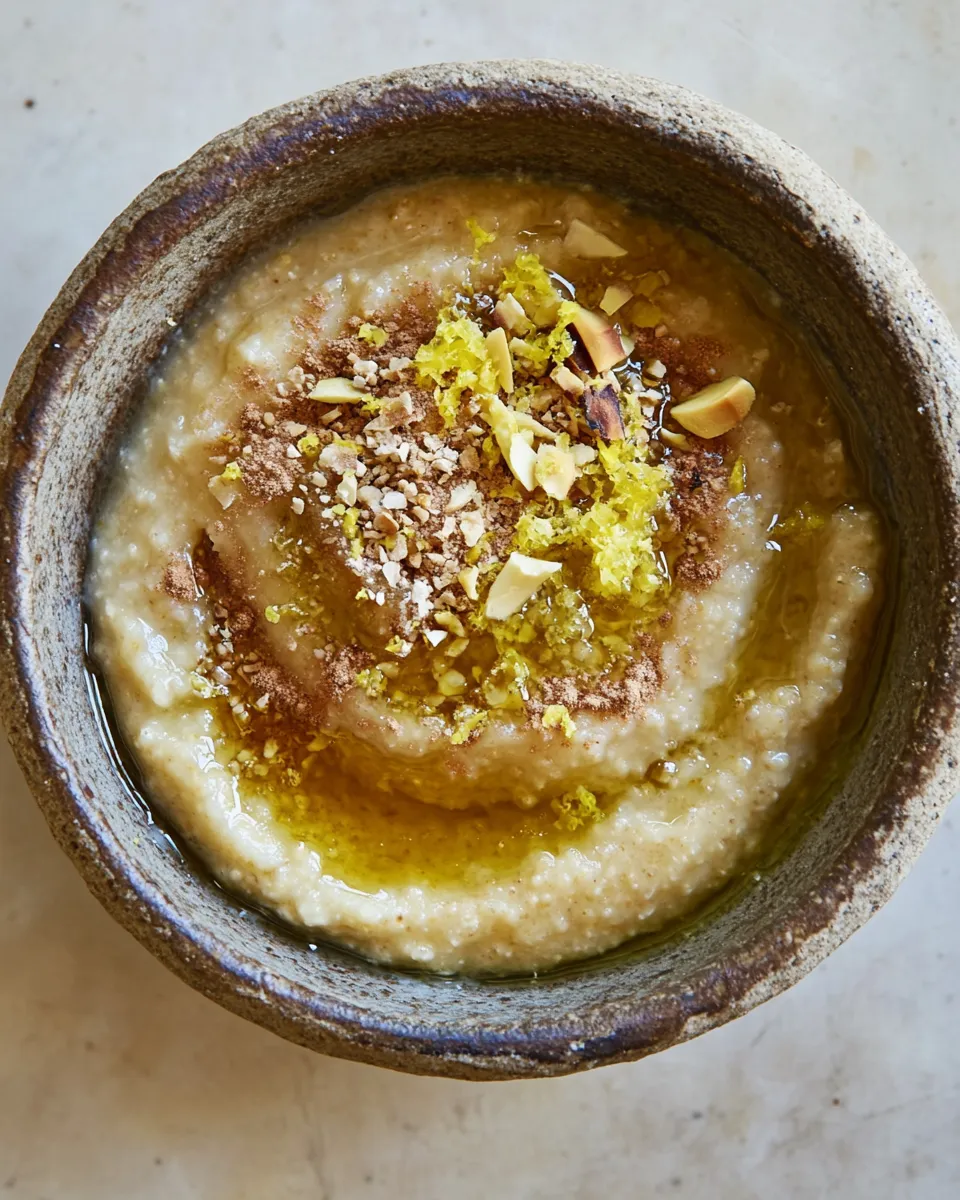 Homemade Amaranth Porridge with Maple-Meyer Lemon Curd photo