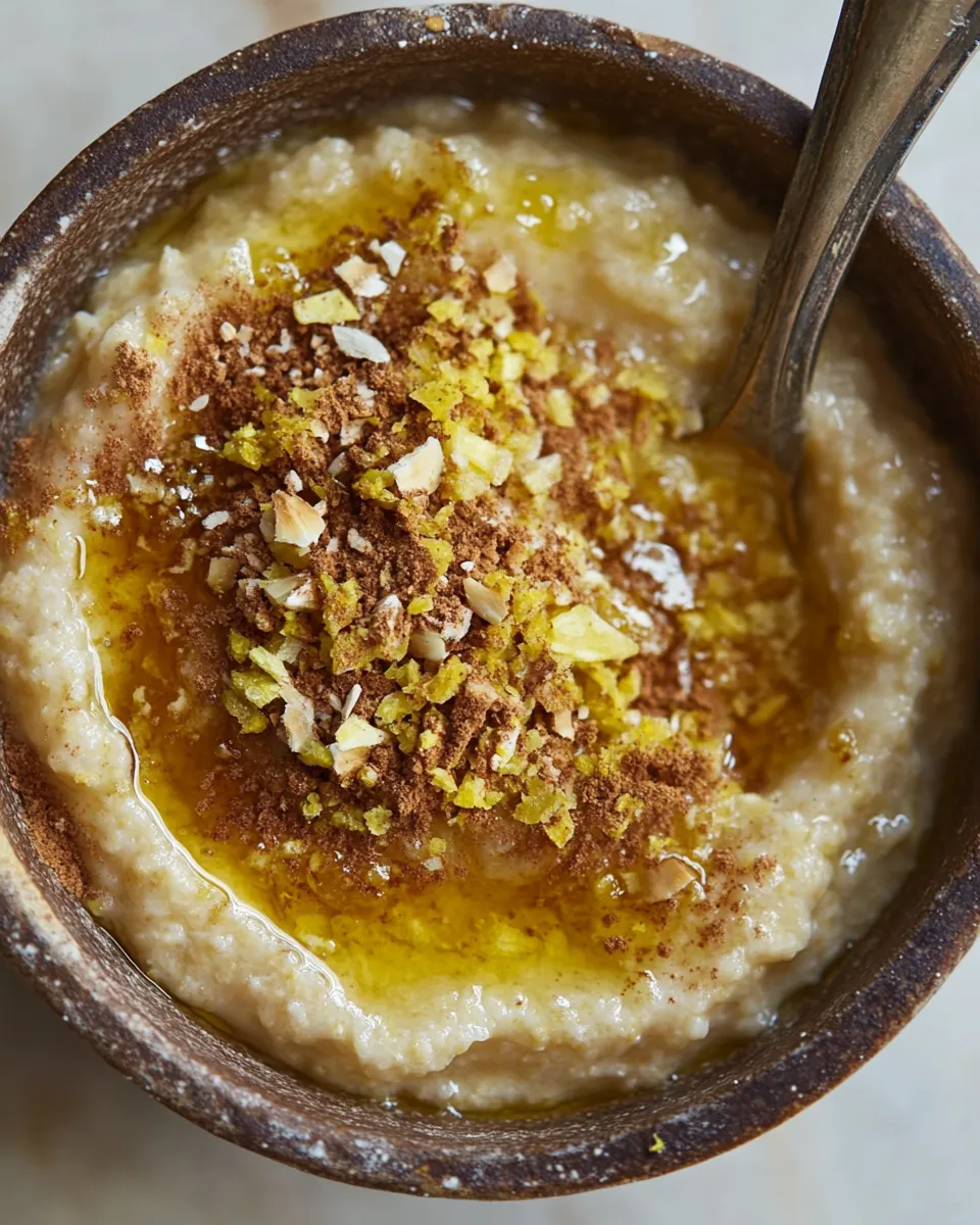 Tasty Amaranth Porridge with Maple-Meyer Lemon Curd shot