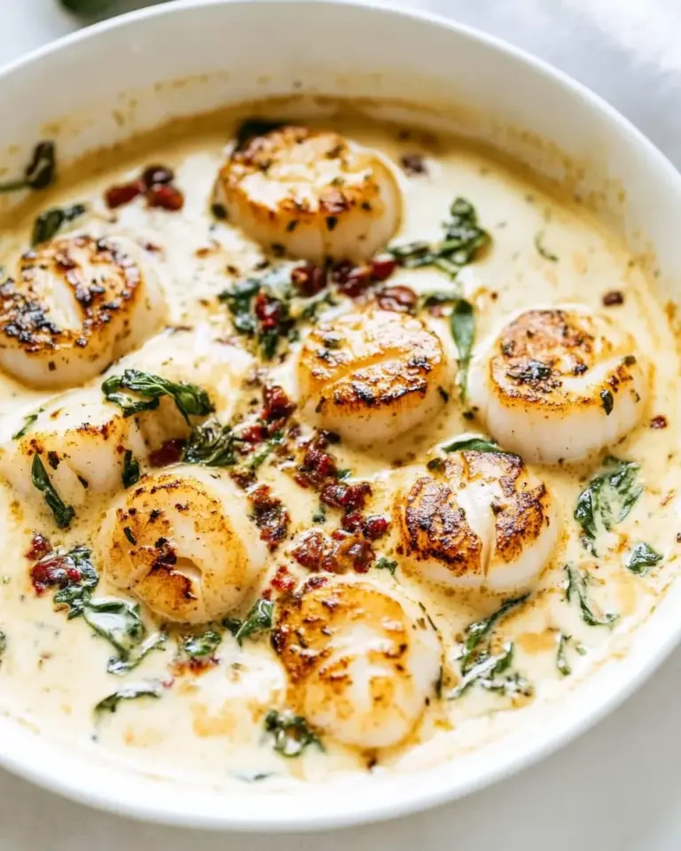 Homemade Amazing Creamy Tuscan Garlic Scallops photo