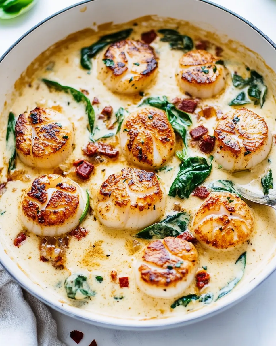 Best Amazing Creamy Tuscan Garlic Scallops shot