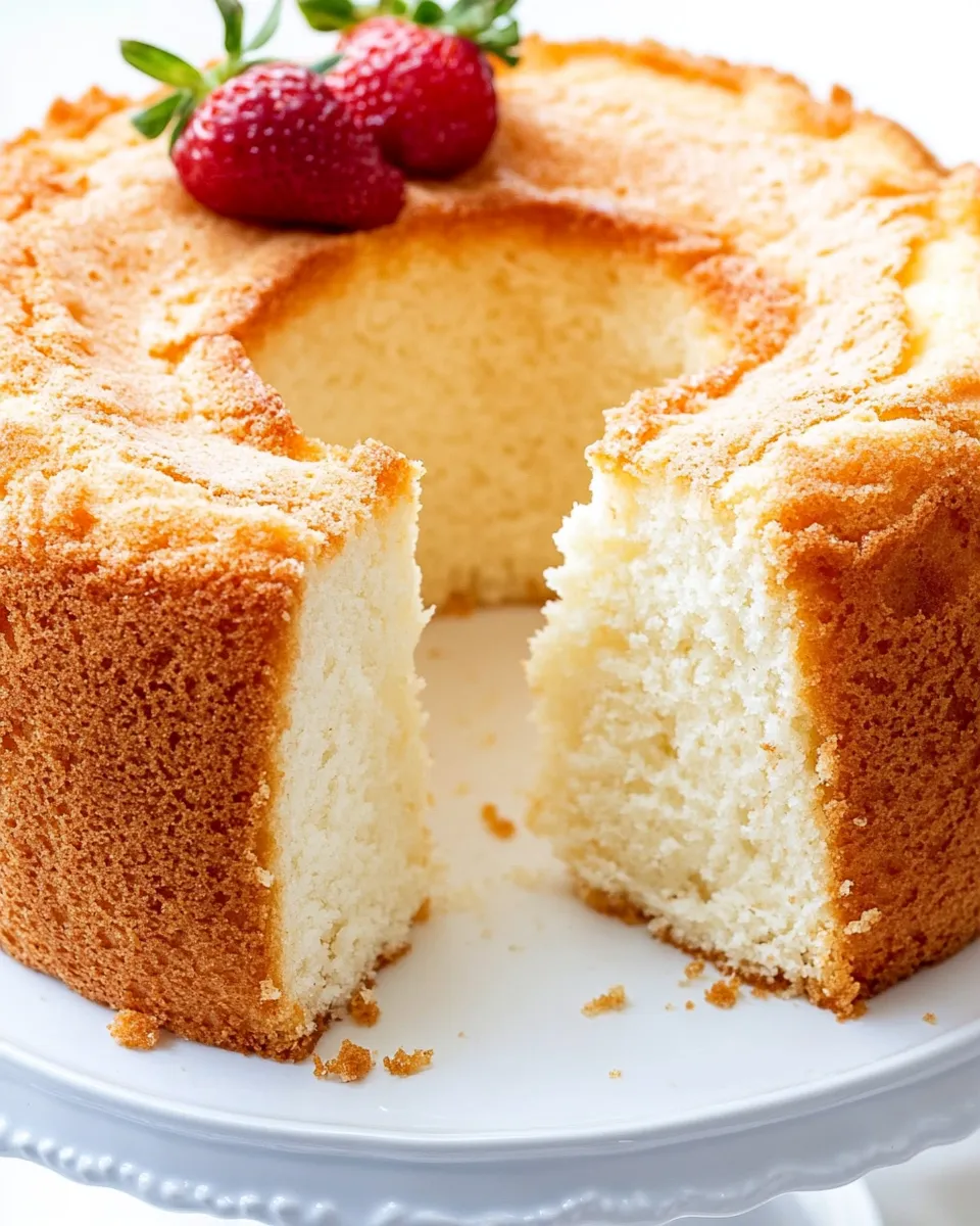 Easy Angel Food Cake Recipe shot