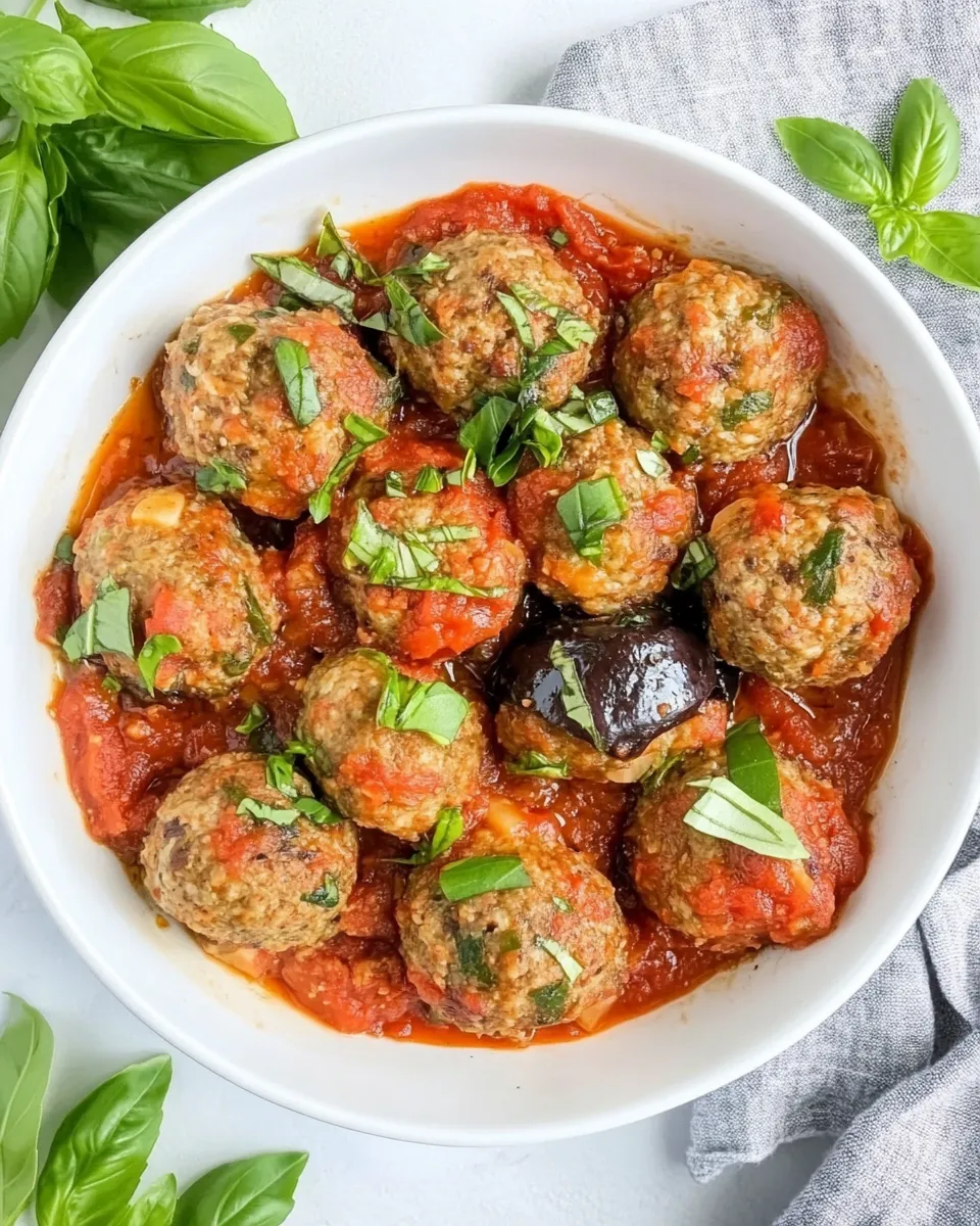 Homemade Aubergine Meatballs photo