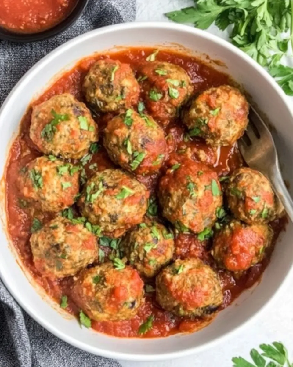 Delicious Aubergine Meatballs shot