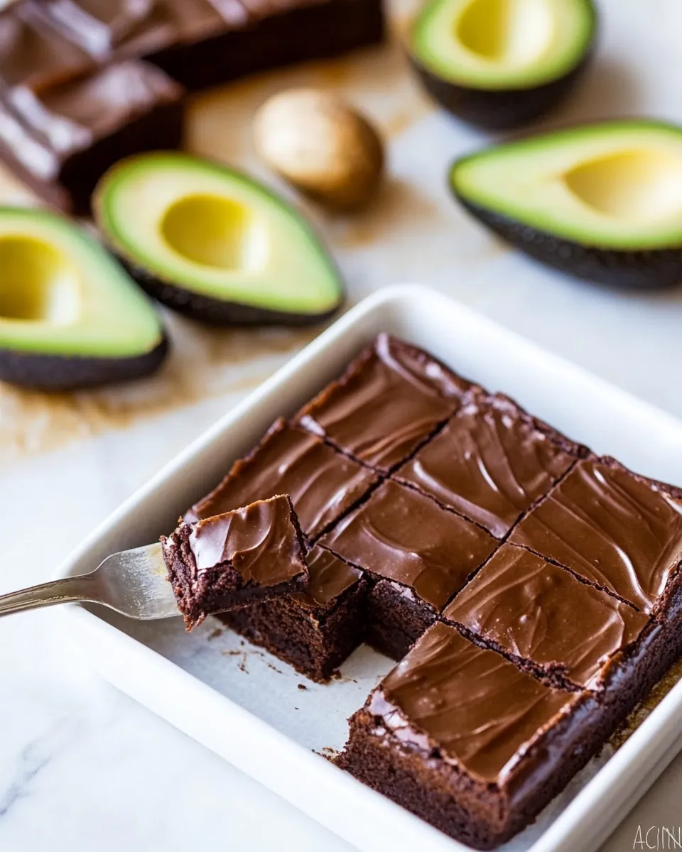 Easy Avocado Brownies recipe photo