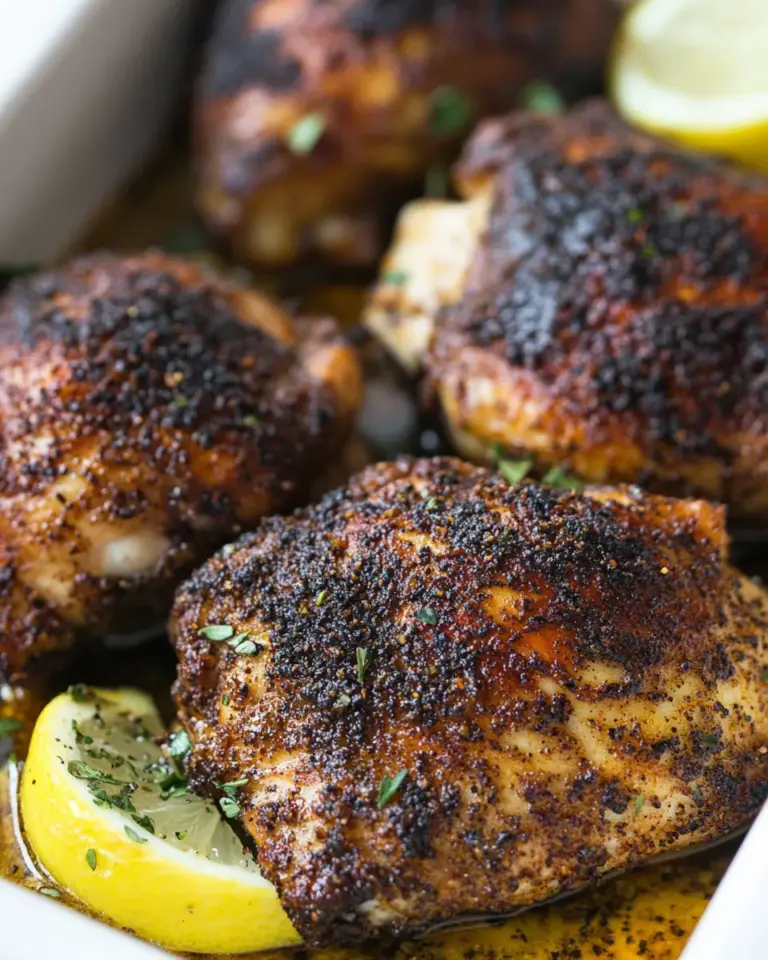 Homemade Baked Blackened Chicken Thighs photo