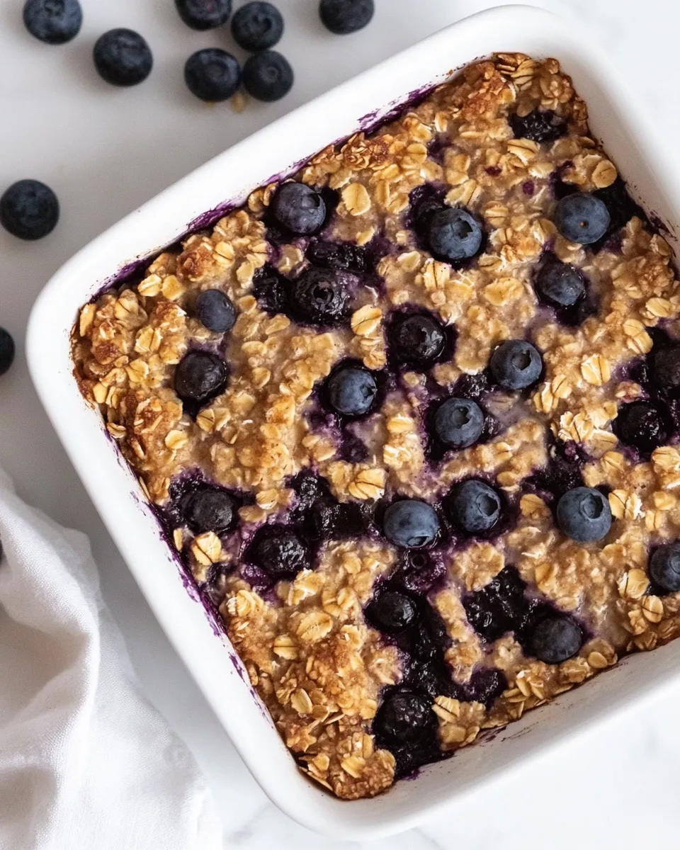 Homemade Baked Blueberry Oatmeal photo