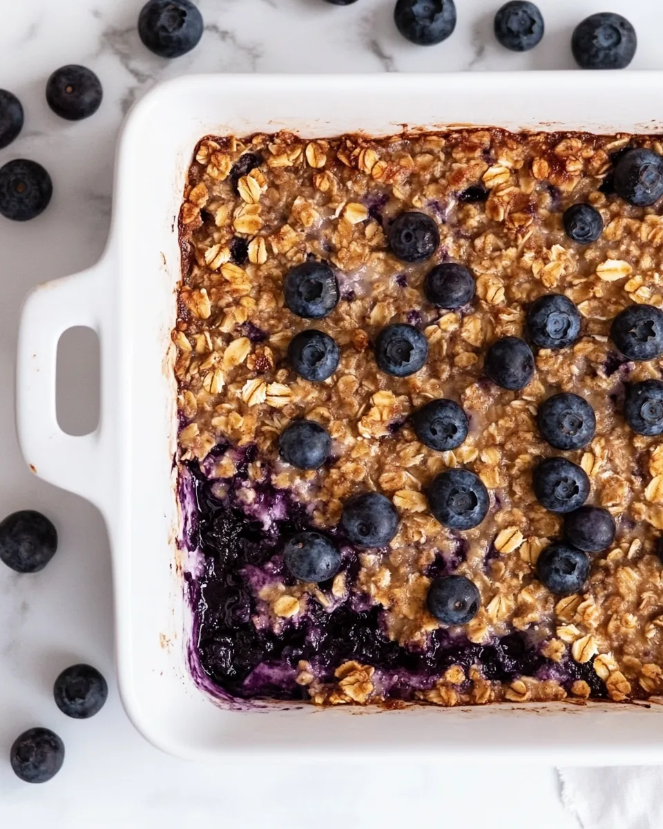 Easy Baked Blueberry Oatmeal recipe photo