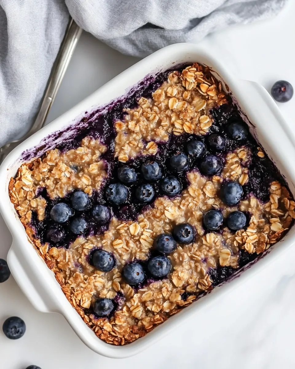 Delicious Baked Blueberry Oatmeal shot