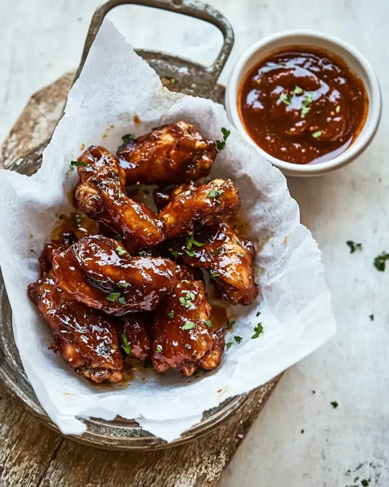 Healthy Baked Boneless Honey BBQ Chicken Wings with Spicy Ranch. food shot
