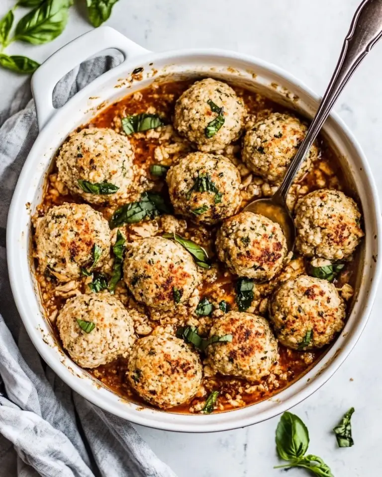 Homemade Baked Chicken Meatballs photo