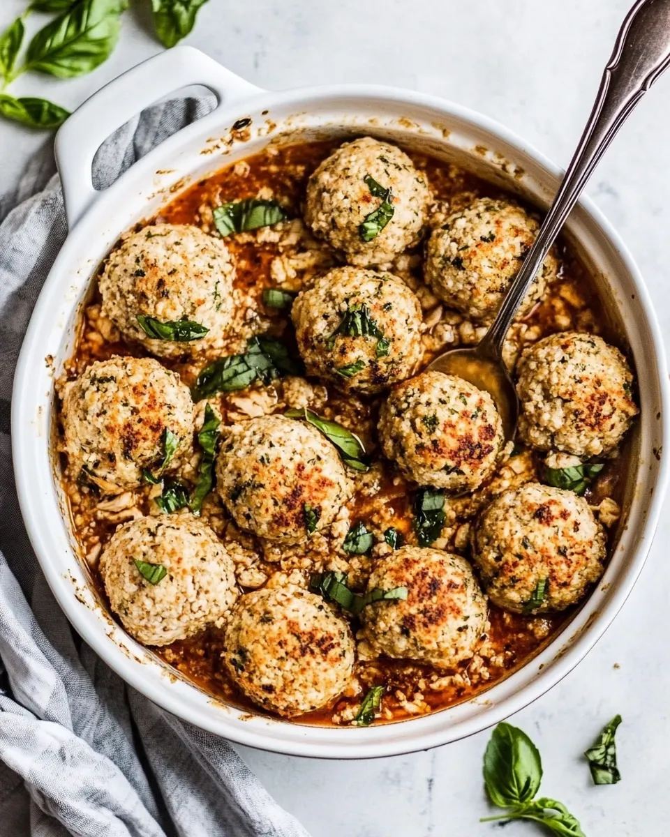 Homemade Baked Chicken Meatballs photo