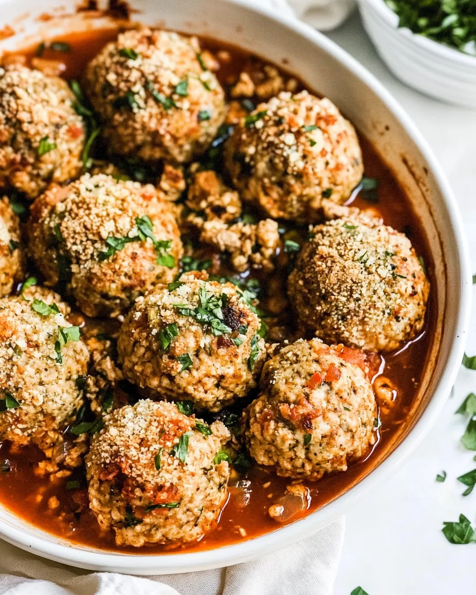Classic Baked Chicken Meatballs image