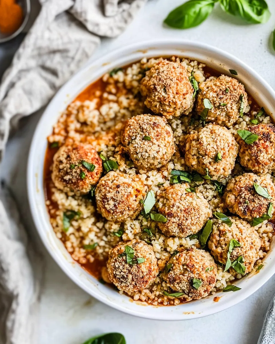 Easy Baked Chicken Meatballs recipe photo