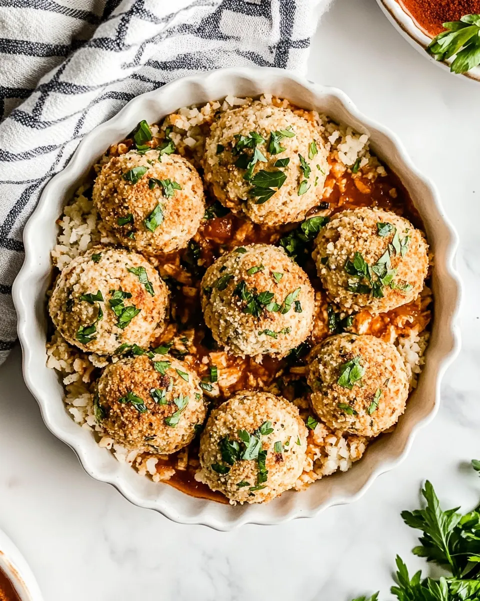 Delicious Baked Chicken Meatballs shot