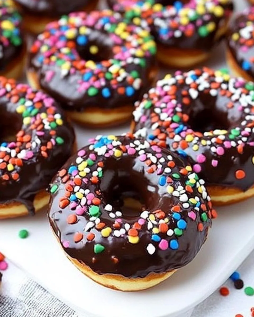 Easy Baked Chocolate Glazed Donuts recipe photo