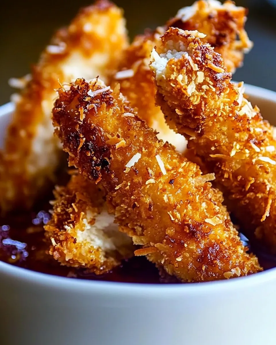Homemade Baked Coconut Chicken Strips photo