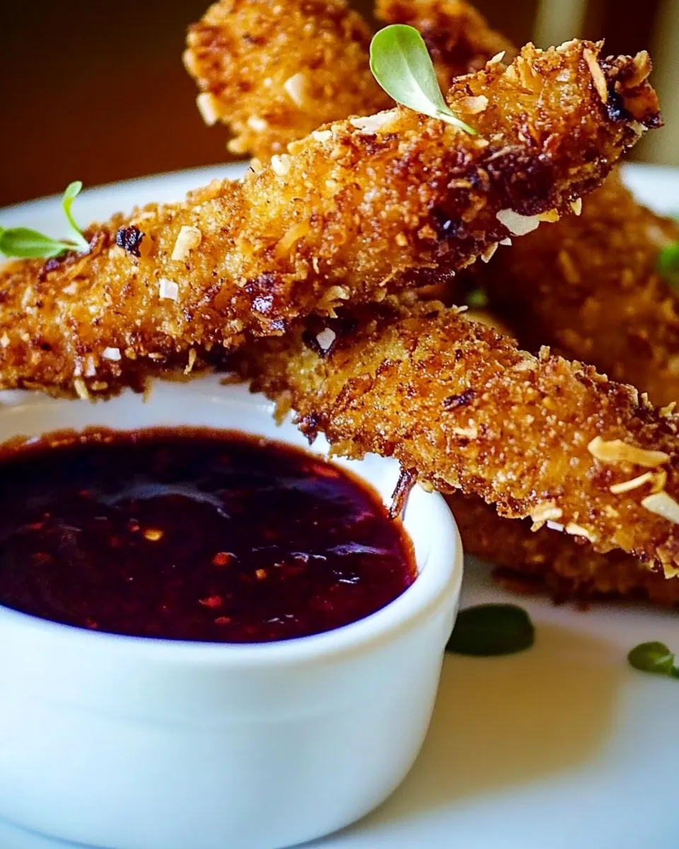 Easy Baked Coconut Chicken Strips recipe photo