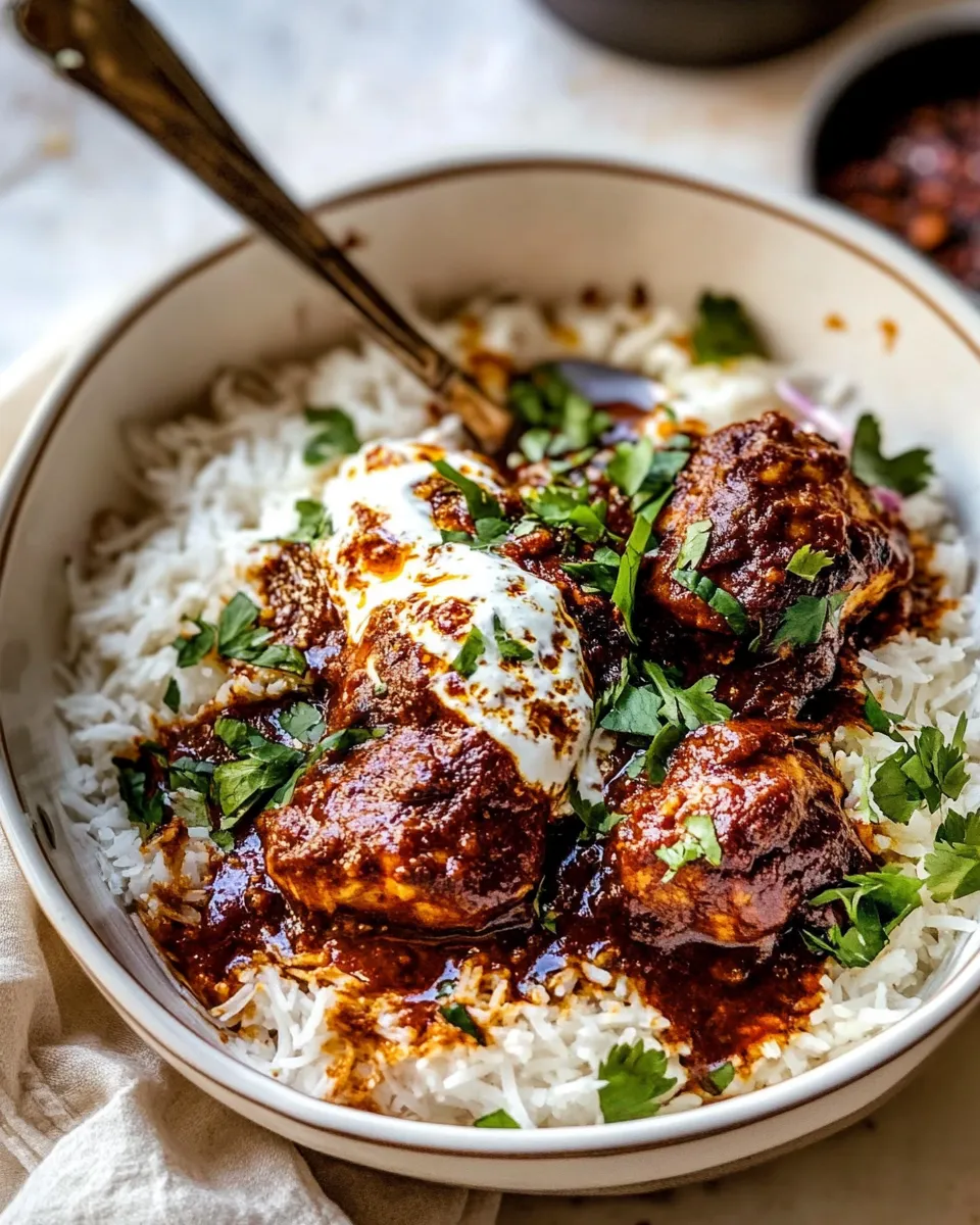 Sweet Baked Coconut Chicken Tikka Masala. image