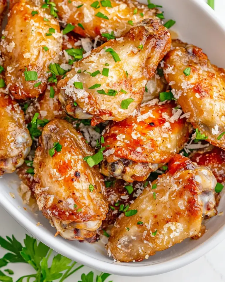 Homemade Baked Garlic Parmesan Chicken Wings photo
