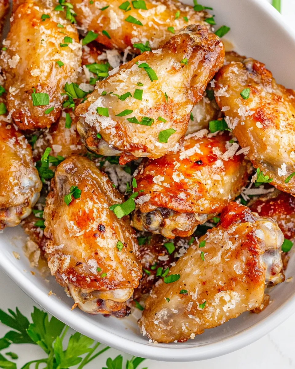 Homemade Baked Garlic Parmesan Chicken Wings photo