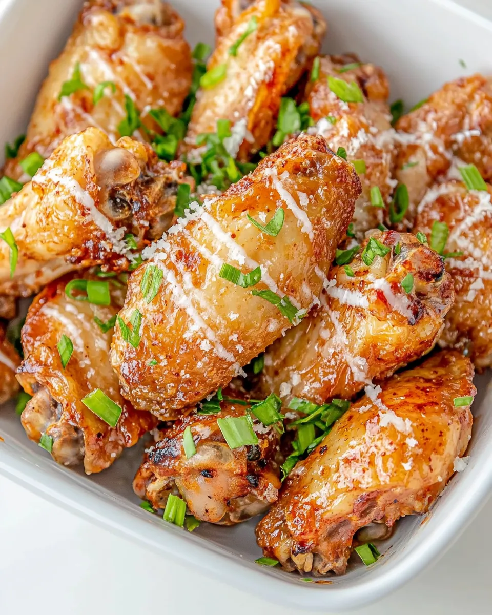 Classic Baked Garlic Parmesan Chicken Wings image