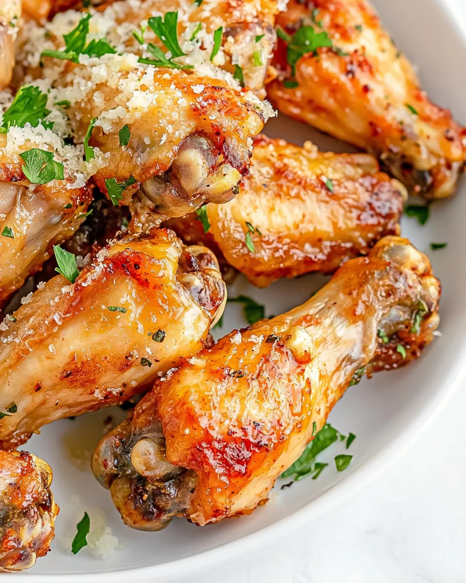 Easy Baked Garlic Parmesan Chicken Wings recipe photo