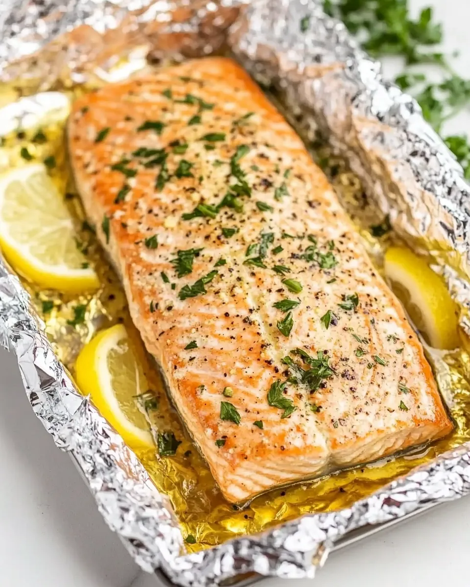 Healthy Baked Salmon In Foil recipe photo