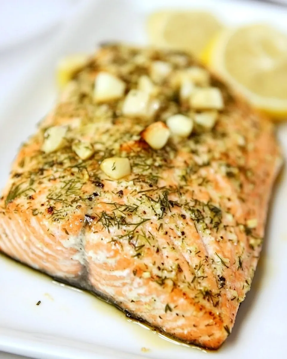 Healthy Baked Salmon with Dill and Garlic recipe photo