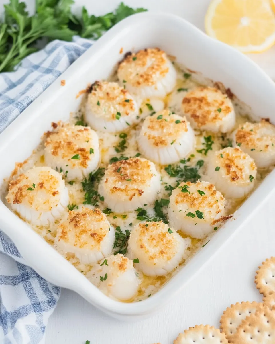 Classic Baked Scallops with Ritz Crackers image