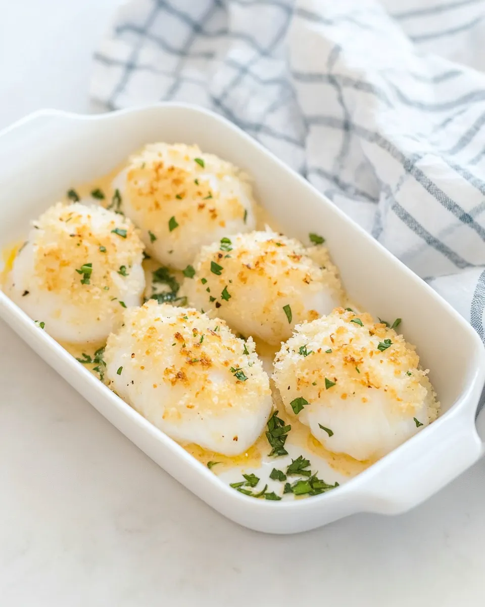 Delicious Baked Scallops with Ritz Crackers shot