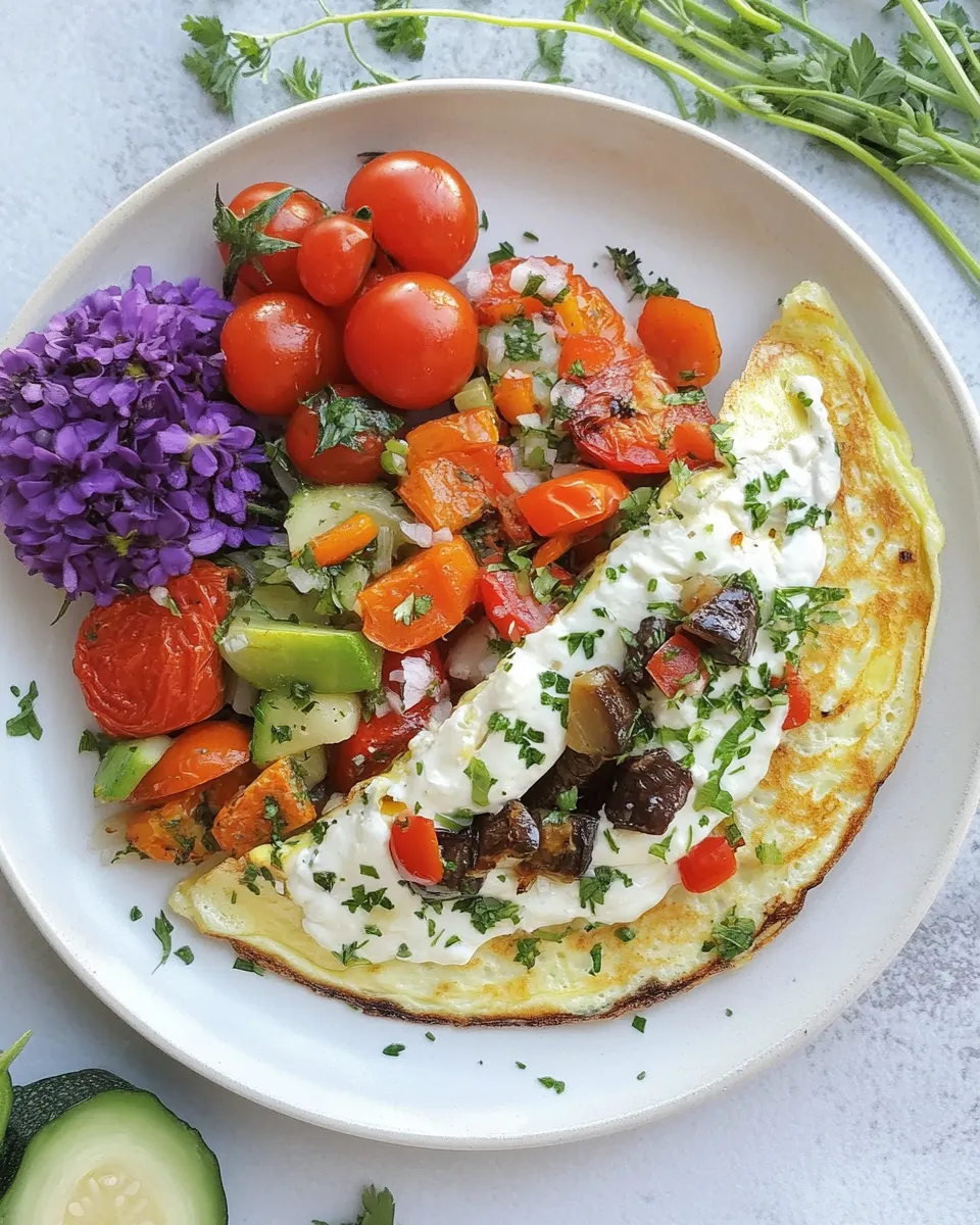 Easy Balsamic Roasted Vegetable Omelettes photo