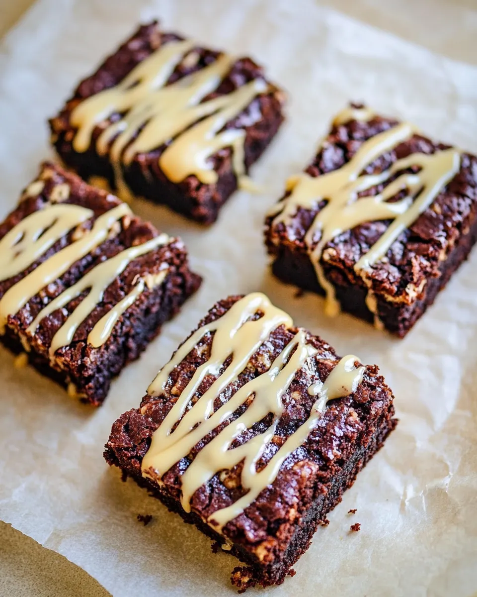 Easy Banana Bread Brownies with Vanilla Caramel Glaze recipe photo