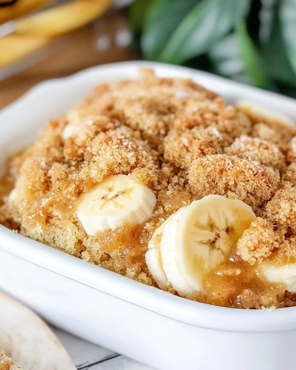 Easy Banana Bread Dump Cake recipe photo