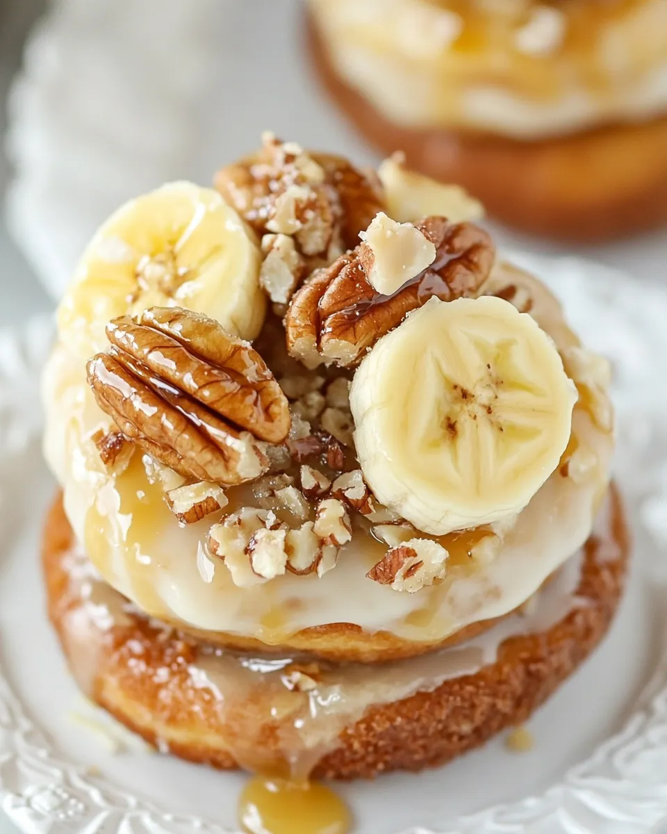 Homemade Banana Caramel Pecan Doughnuts (gourdoughs copycat) photo