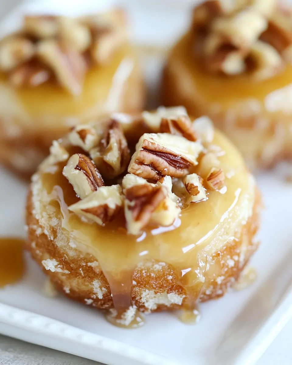 Easy Banana Caramel Pecan Doughnuts (gourdoughs copycat) recipe photo