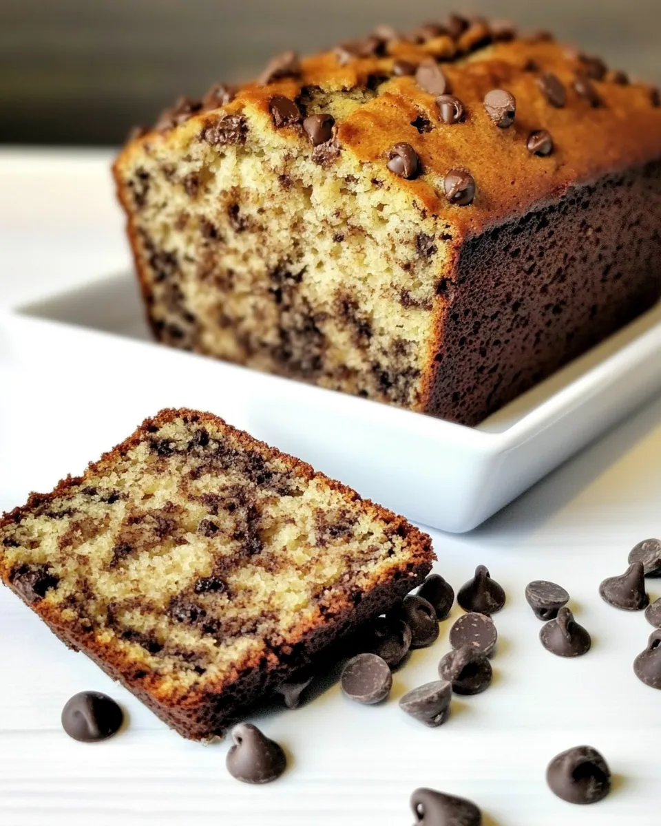 Delicious Banana Chocolate Chip Bread shot
