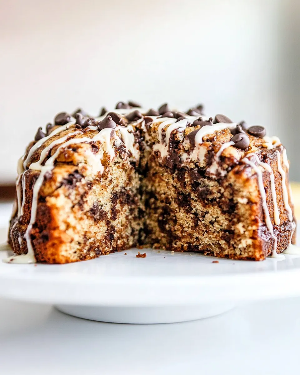 Tasty Banana Chocolate Chip Coffee Cake shot