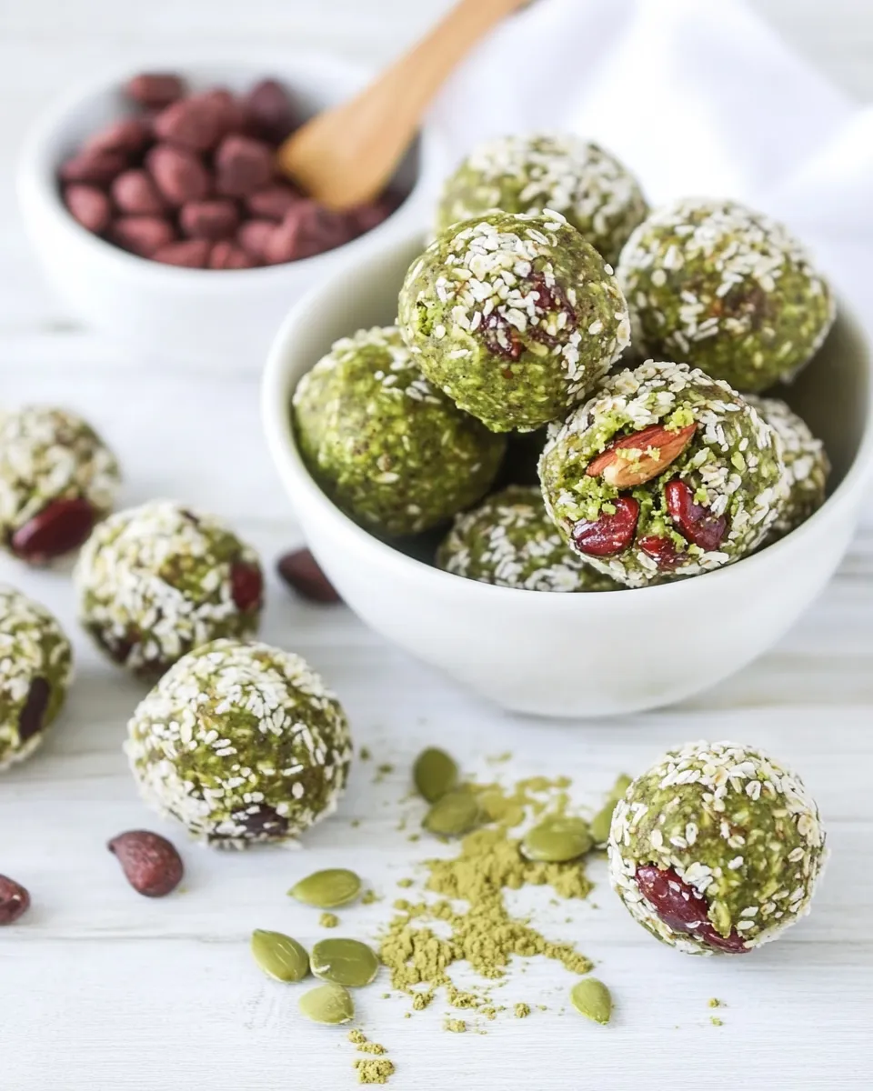 Easy Banana Matcha Energy Bites recipe photo