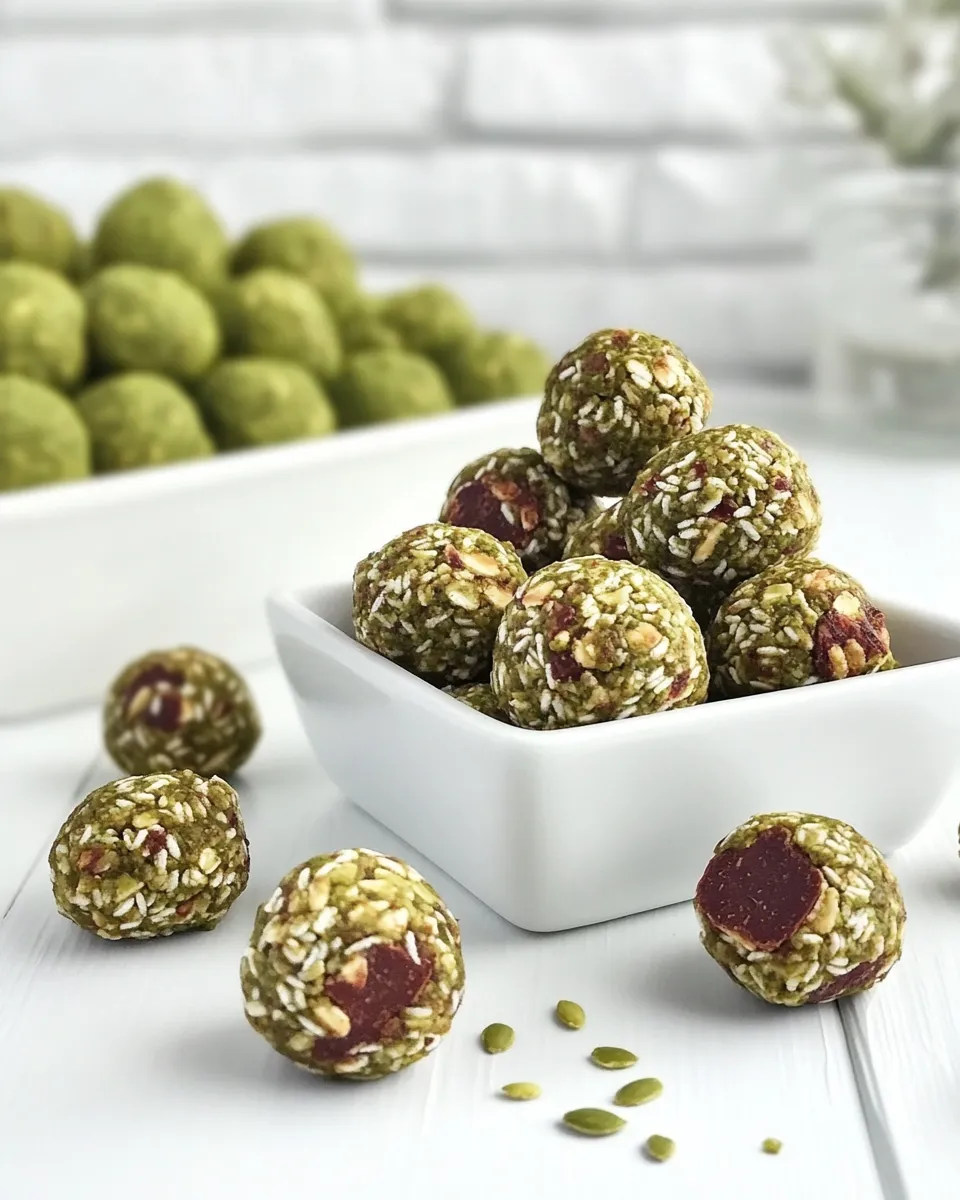 Delicious Banana Matcha Energy Bites shot