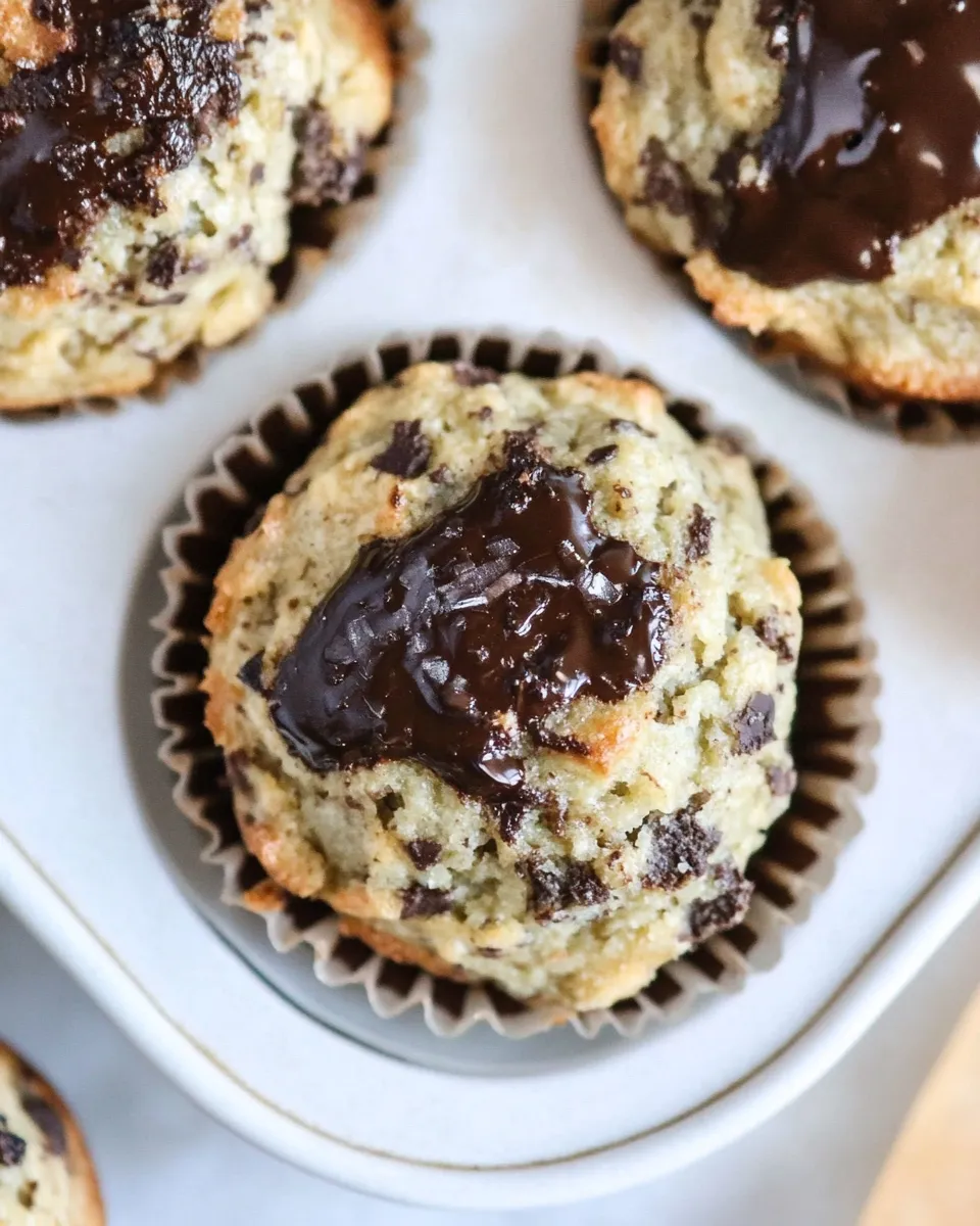 Ultimate Banana Muffins with Olive Oil and Dark Chocolate. photo