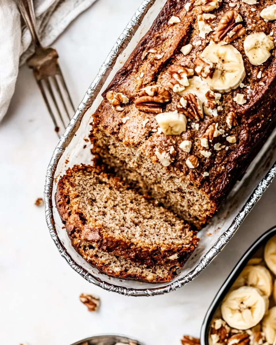 Delicious Banana Nut Bread shot