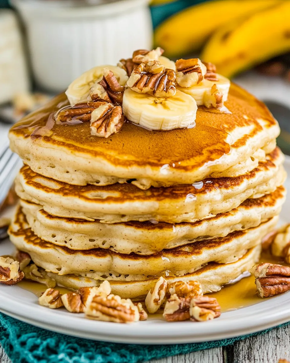 Easy Banana Pecan Pancakes recipe photo