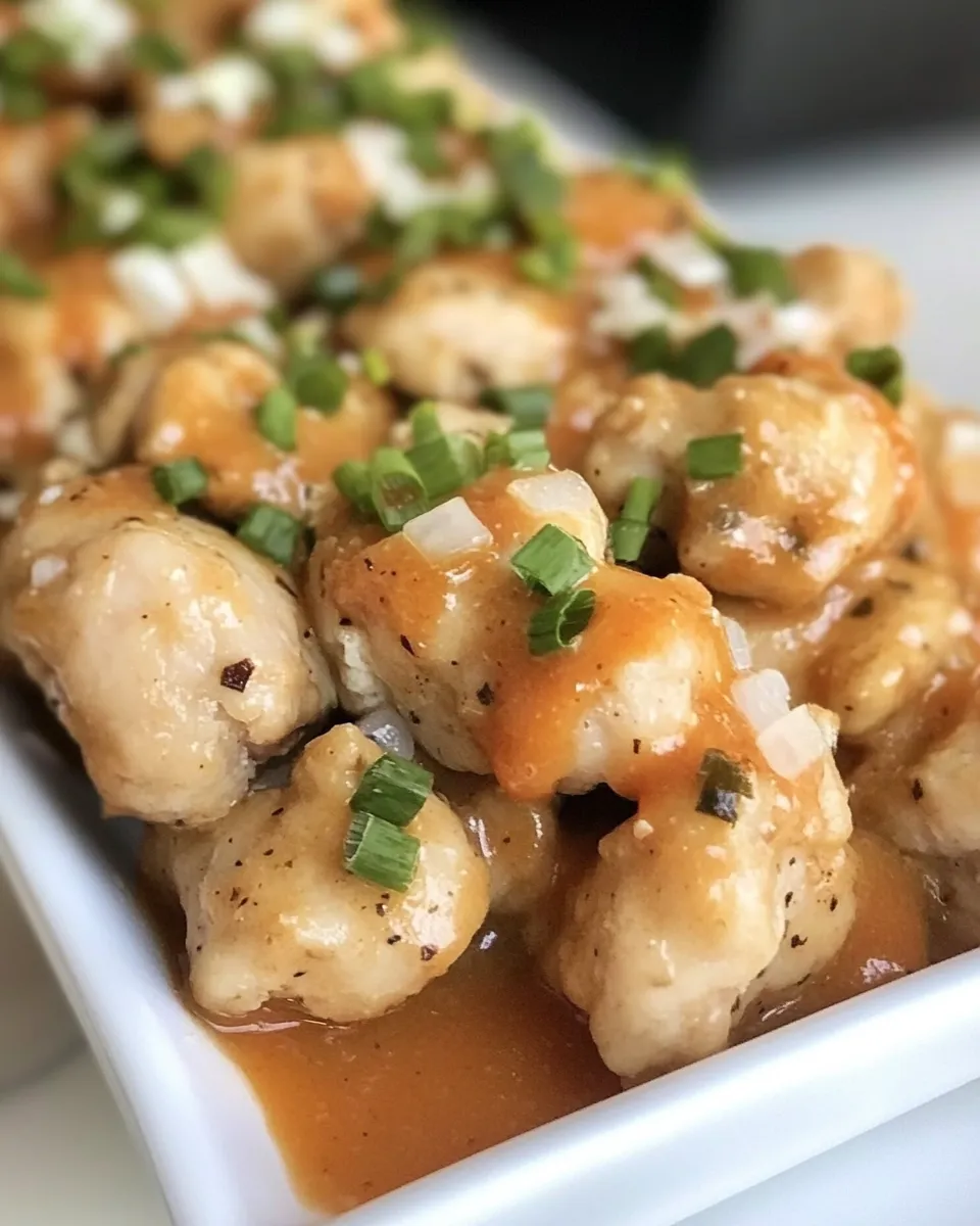 Delicious Bang Bang Chicken Bites shot