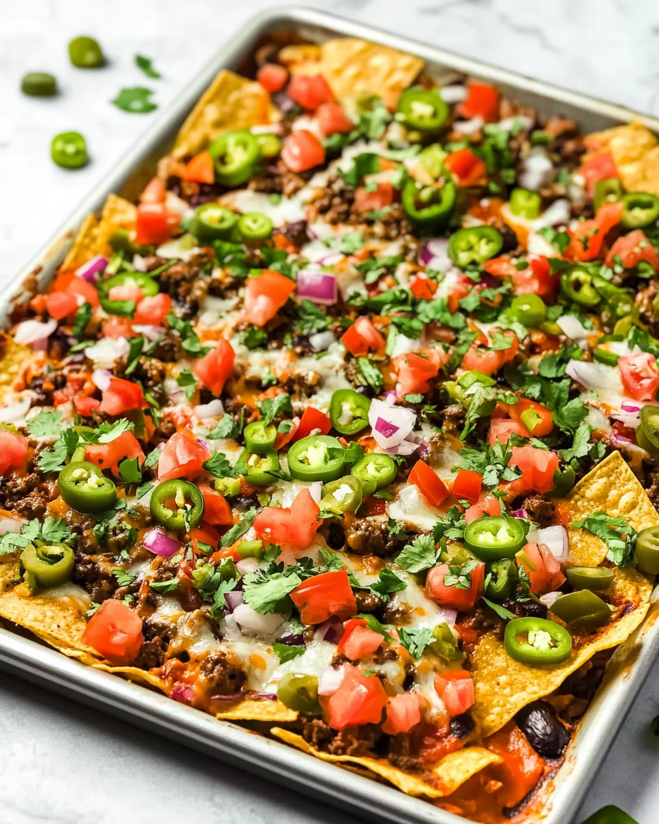 Easy Beef Sheet Pan Nachos Recipe photo