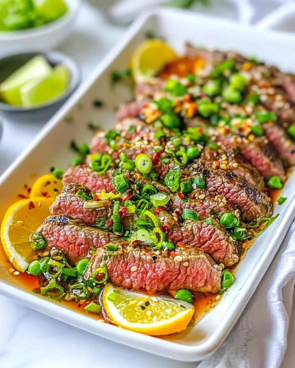 Delicious Beef Tataki shot