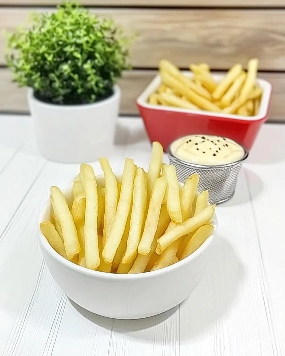 Easy Belgian French Fries with Mayonnaise shot