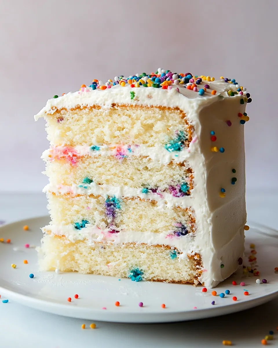 Homemade Birthday Cake Funfetti Cake photo