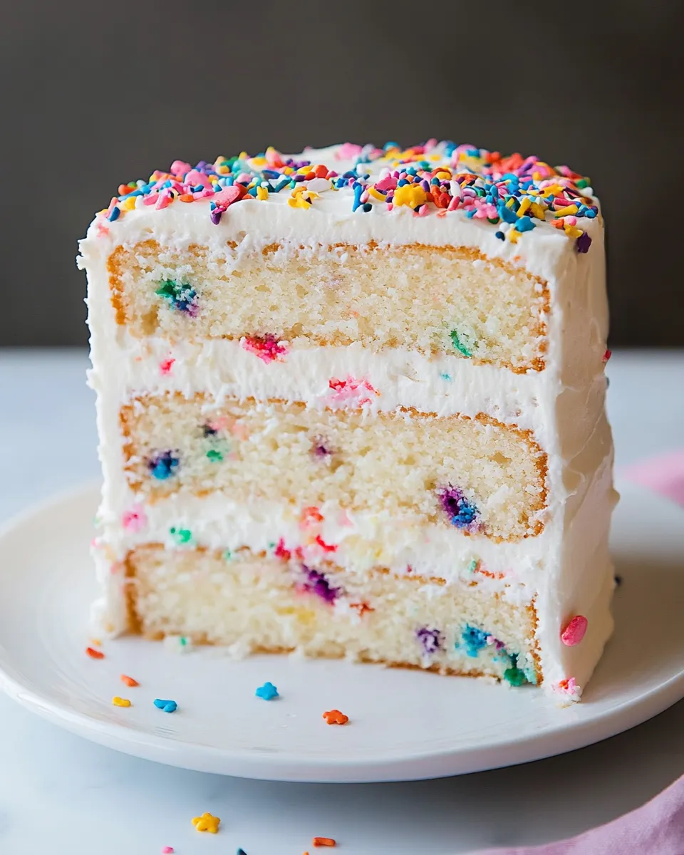 Classic Birthday Cake Funfetti Cake image