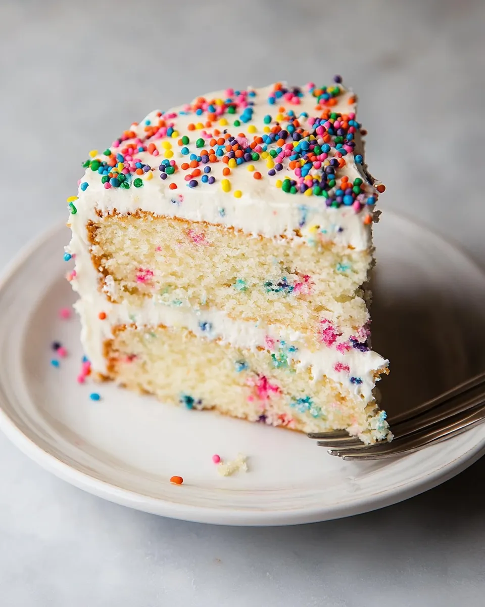Easy Birthday Cake Funfetti Cake recipe photo