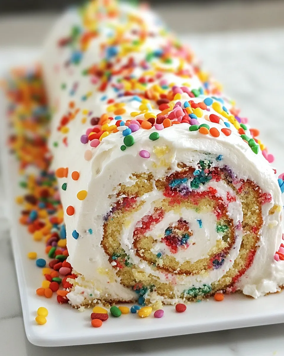 Delicious Birthday Cake Roll image